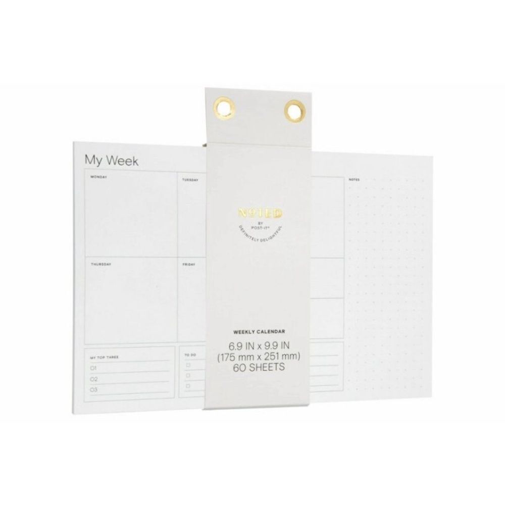 Noted By Post It Weekly Desk Paper Tablet Planner